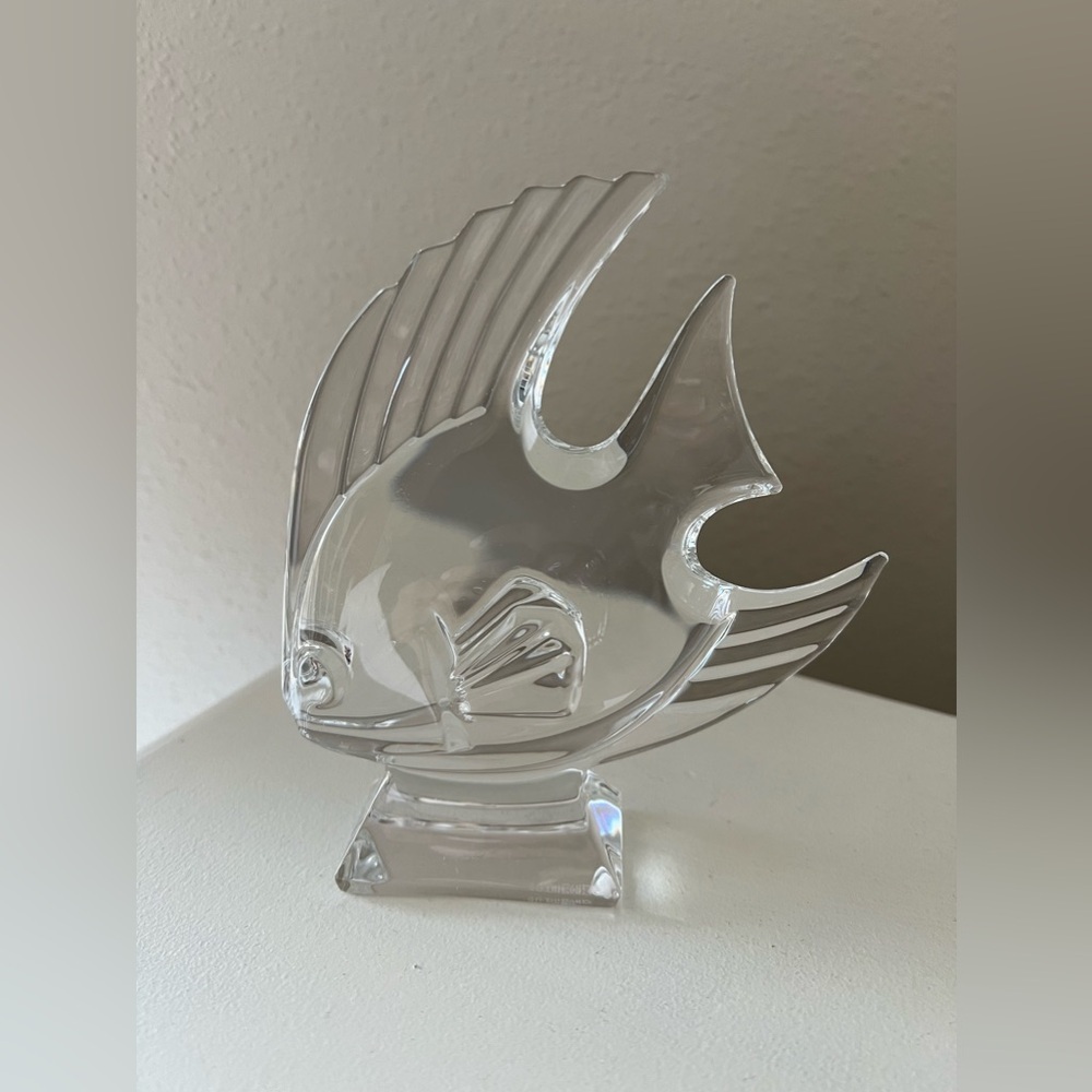 JG Durand | Signed Clear Crystal Fish Figurine Paperweight